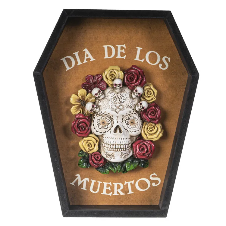 10" Dia De Los Muertos Wall Plaque