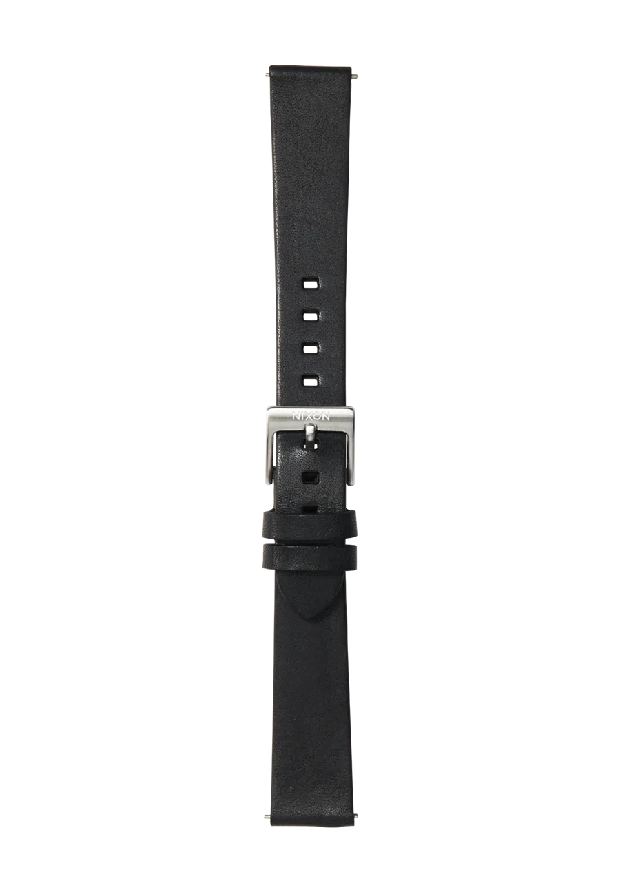 16mm Veg Tanned Leather Band - Black