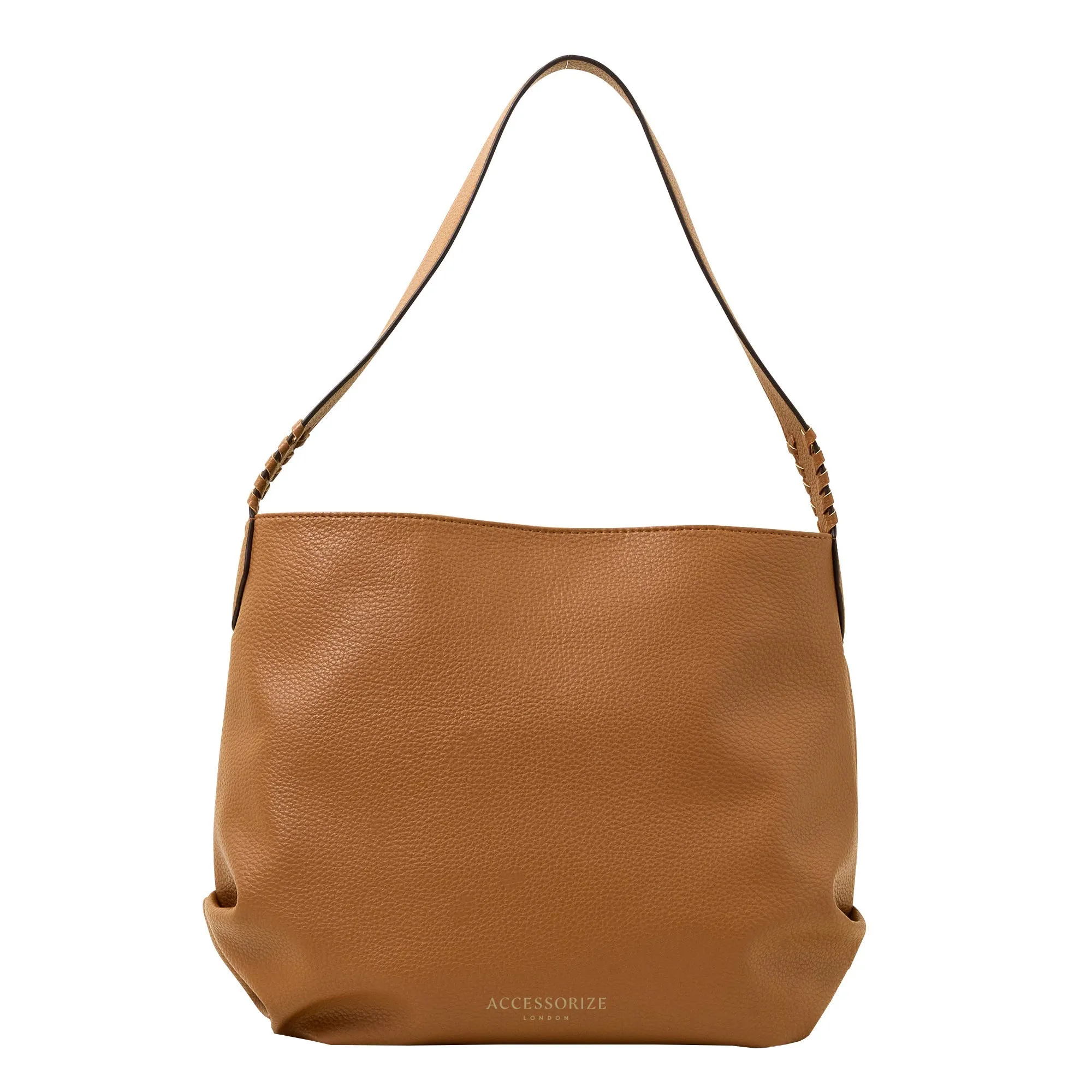 Accessorize London Women's Tan Slouch Shoulder Bag