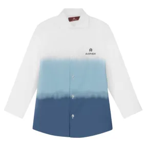 Aigner Shirt Ombre Blues White