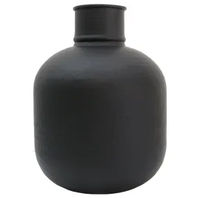 Aluminium Hammered Black Vase