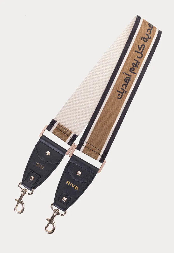 Arabic Letter Print Bag Strap