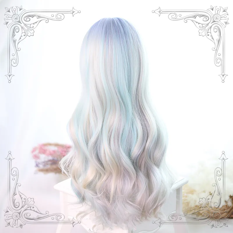 Aurora color pick dyed long curly wig by0993