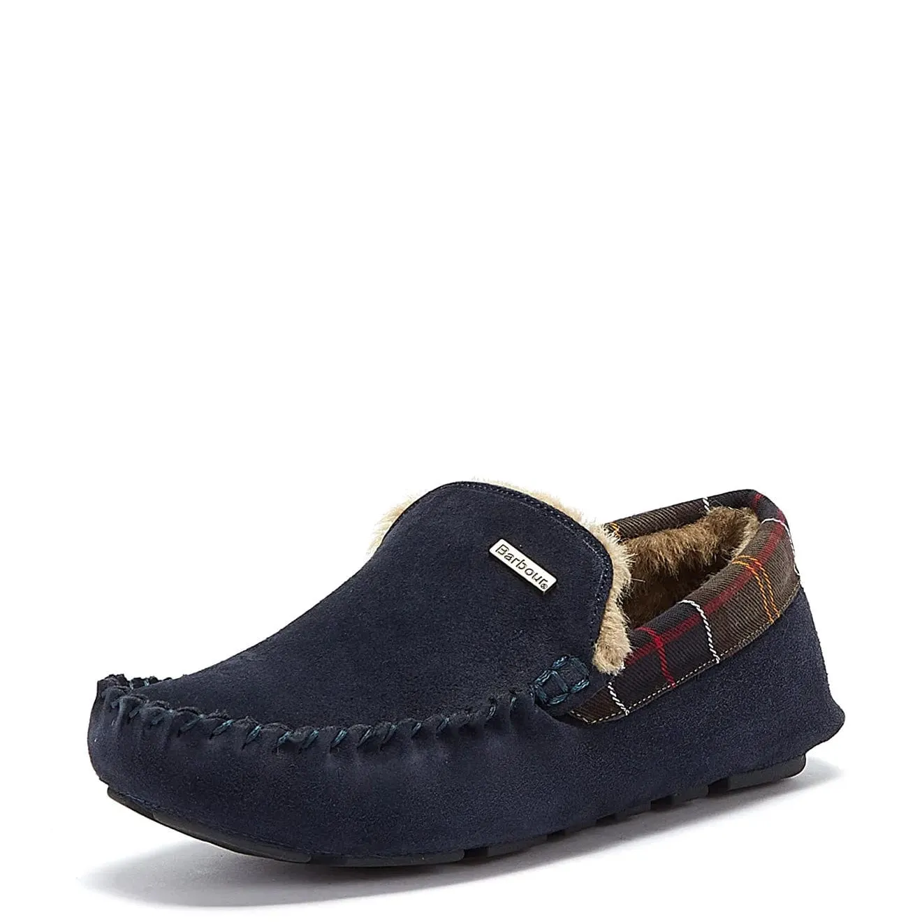 Barbour Monty Slippers Navy Suede