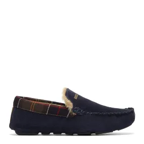 Barbour Monty Slippers Navy Suede