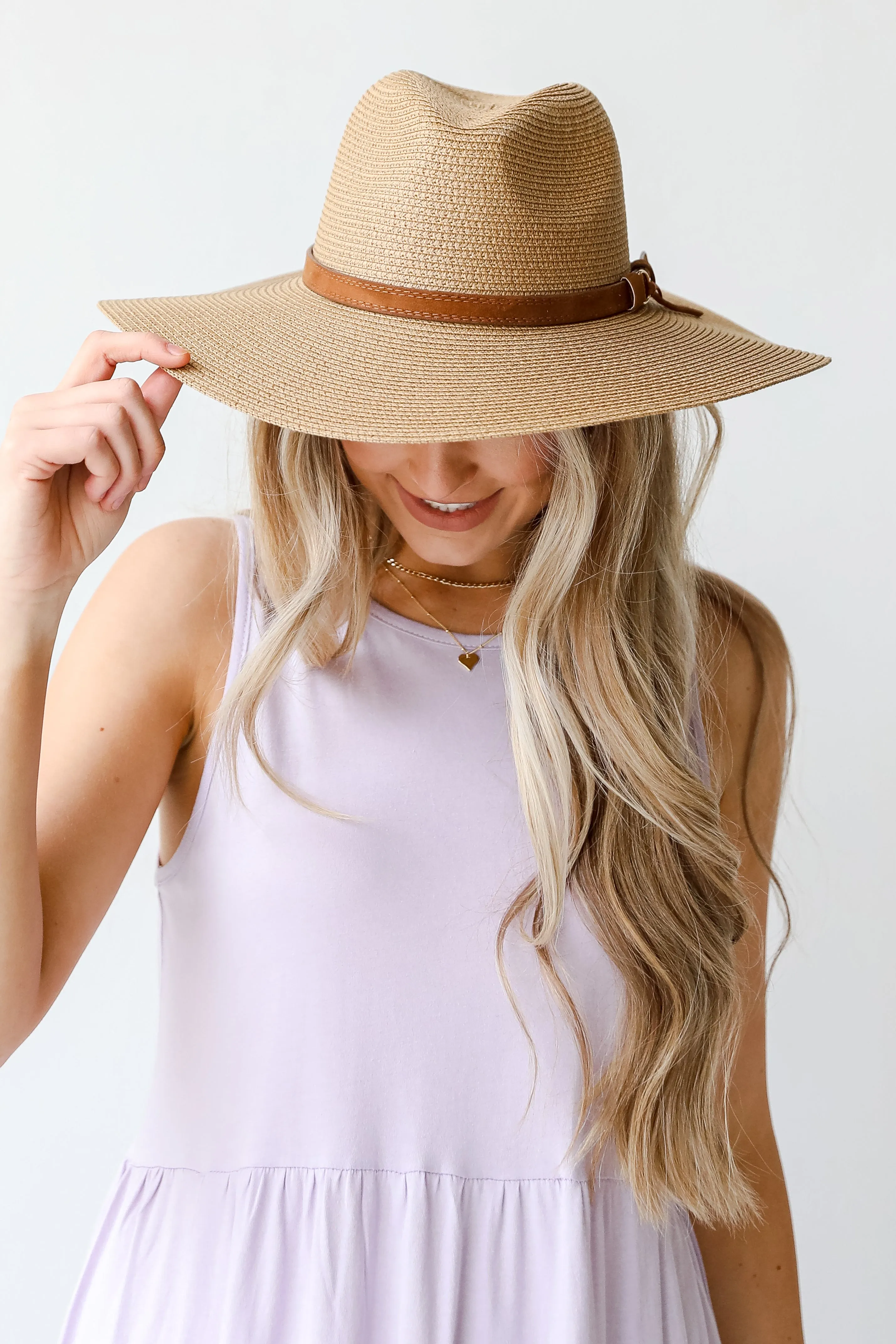 Bask In The Sun Straw Wide Brim Hat