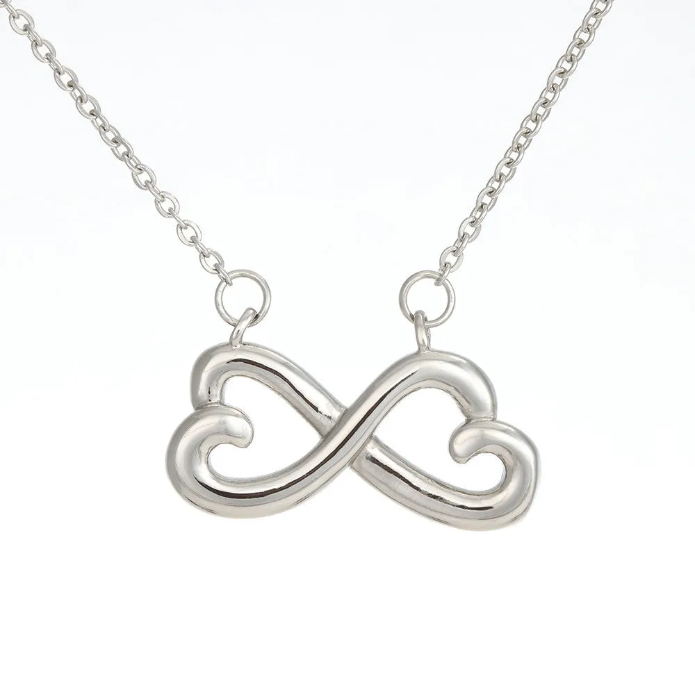 Beautiful Heart Infinity Necklace With Remembrance Piece Message Card