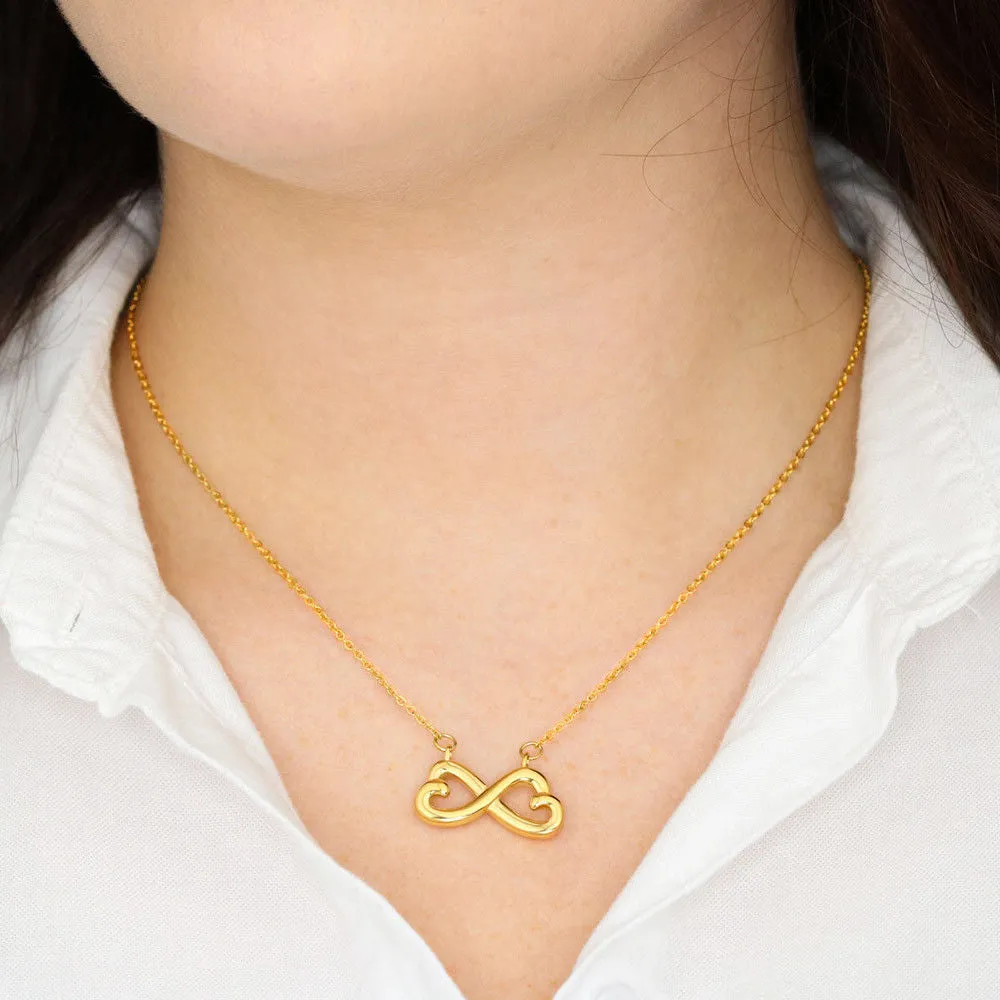 Beautiful Heart Infinity Necklace With Remembrance Piece Message Card