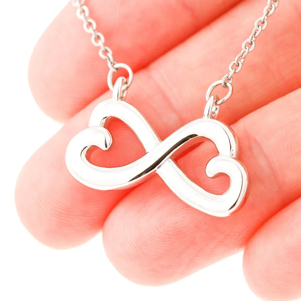 Beautiful Heart Infinity Necklace With Remembrance Piece Message Card