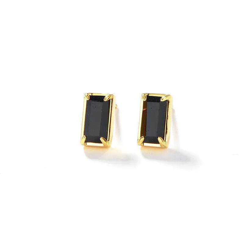 Black Bella CZ Stud Earrings