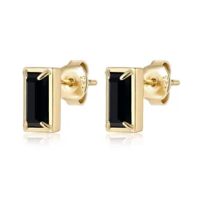 Black Bella CZ Stud Earrings