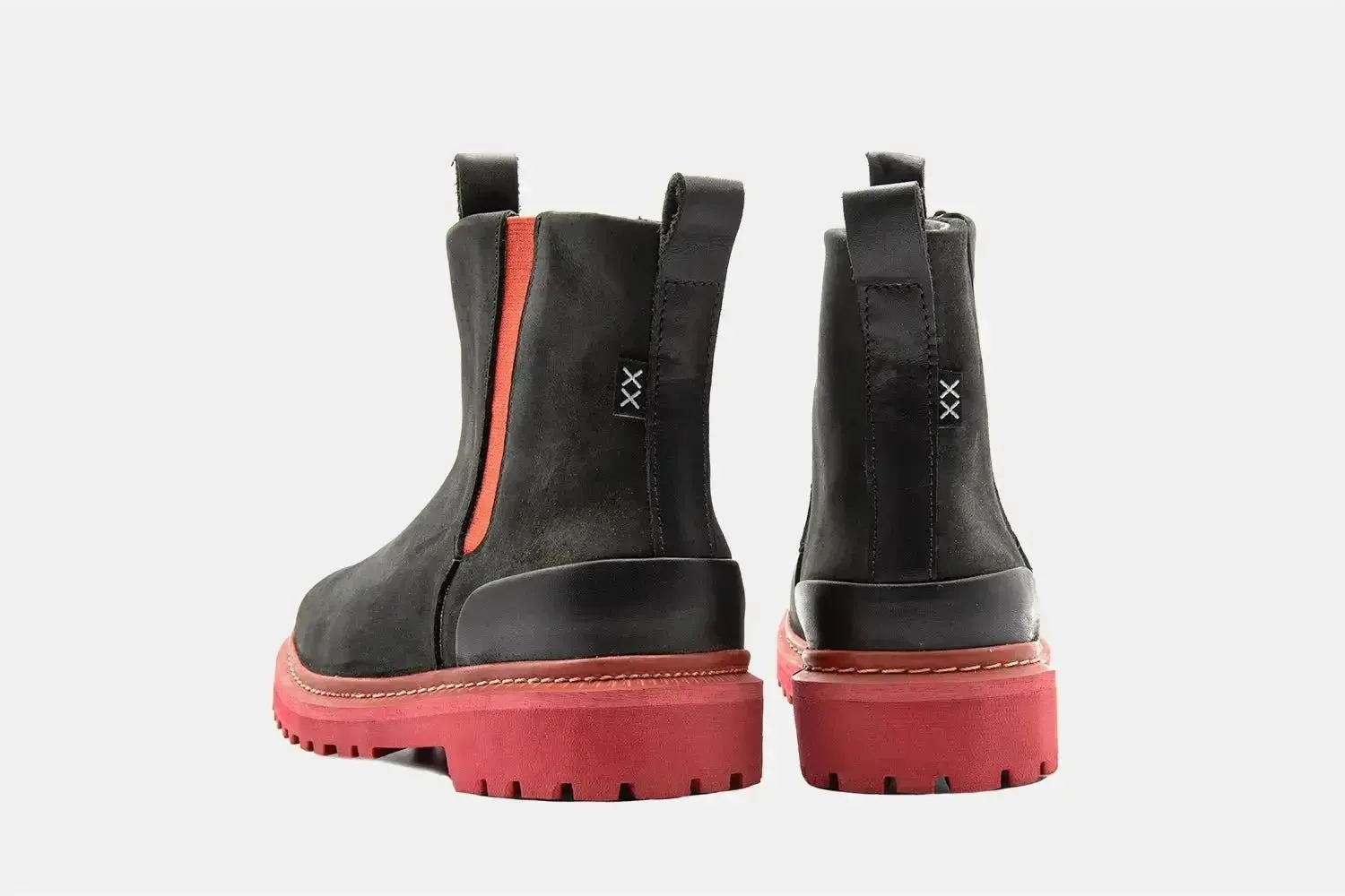 Bota Chelsea - Boa Black/Red