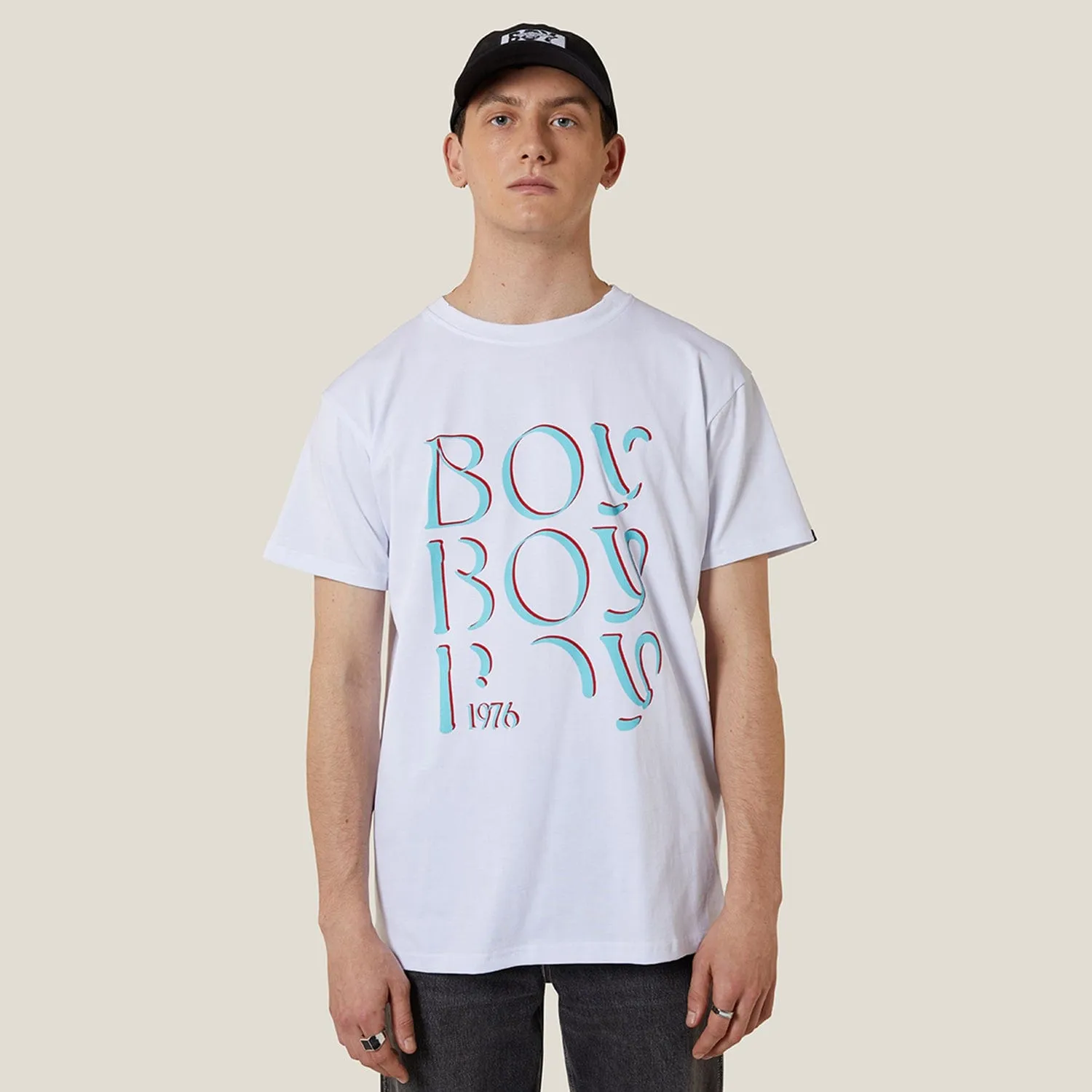 BOY BOY BOY GRAPHIC T-SHIRT - WHITE