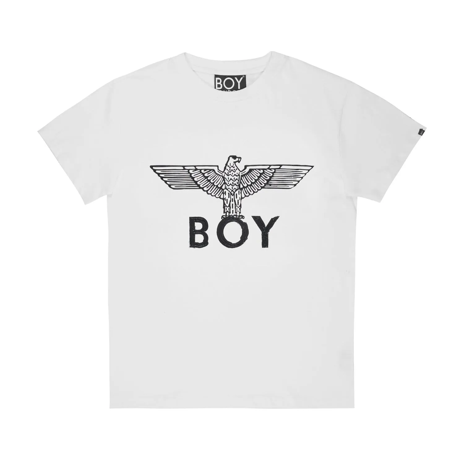 BOY EAGLE SCRIBBLE TEE - WHITE/BLACK