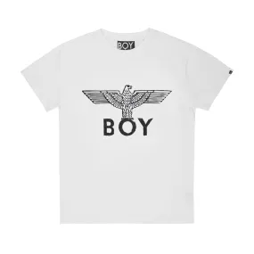 BOY EAGLE SCRIBBLE TEE - WHITE/BLACK