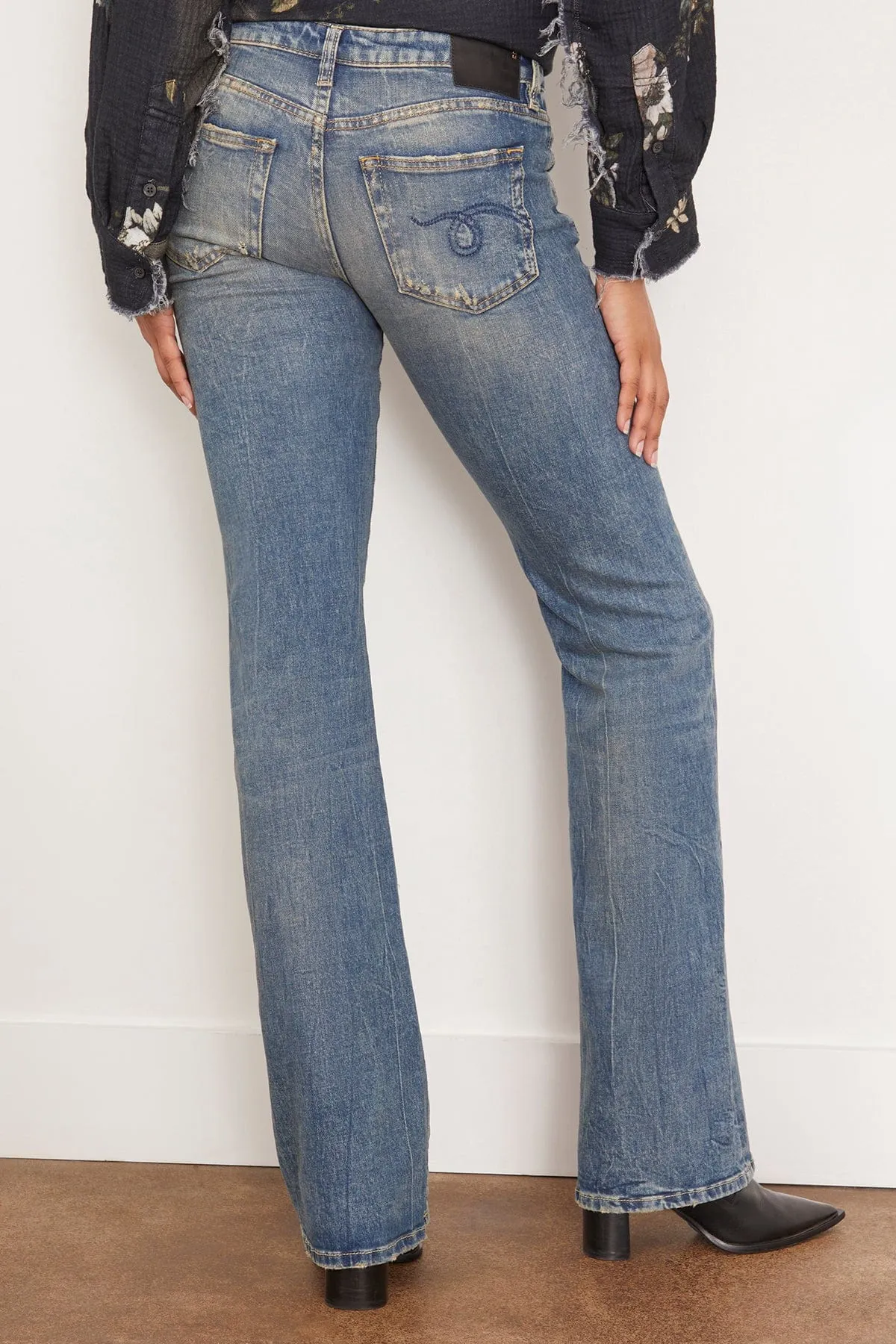 Boy Flare Jean in Kelly Stretch