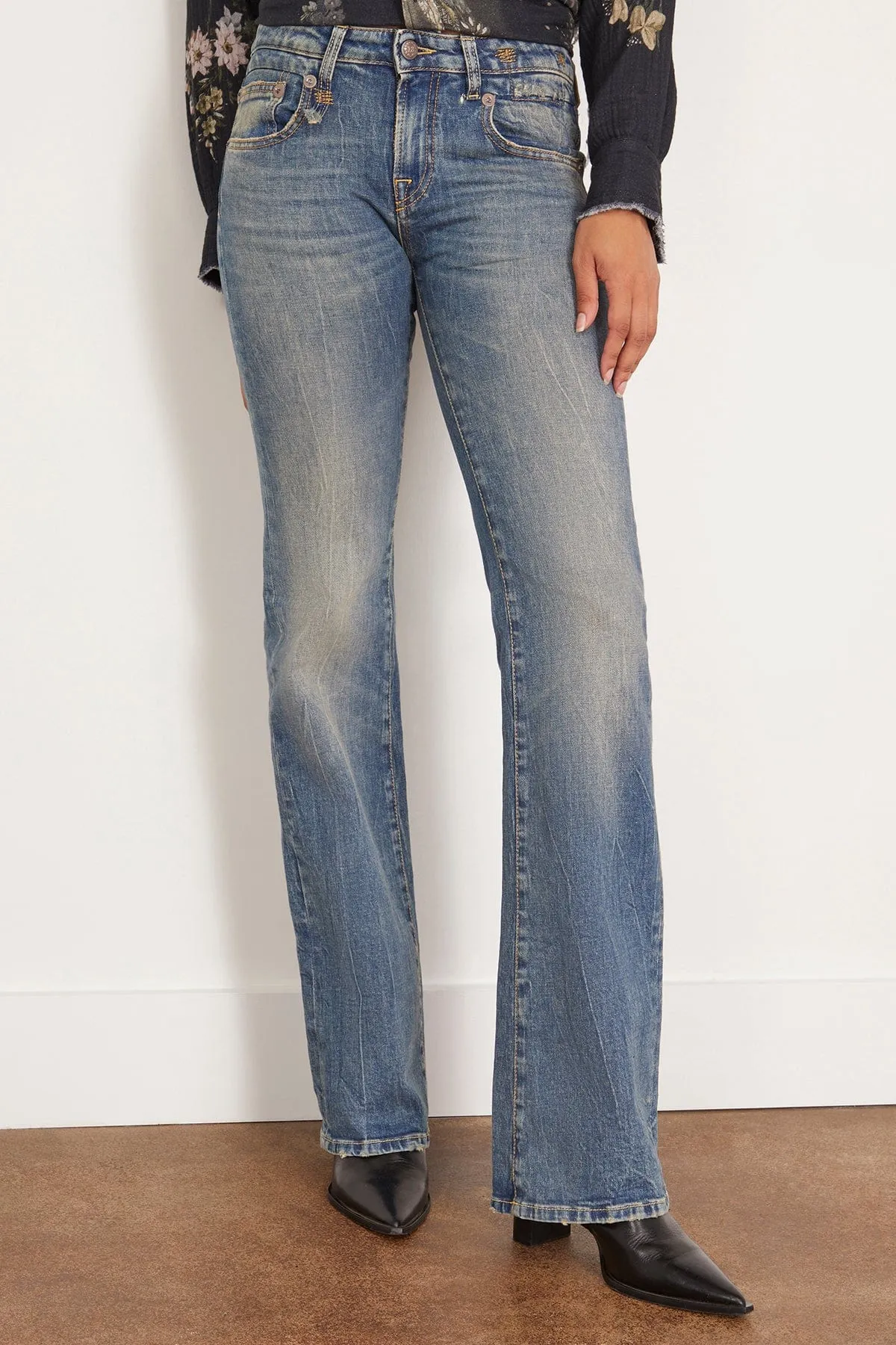 Boy Flare Jean in Kelly Stretch