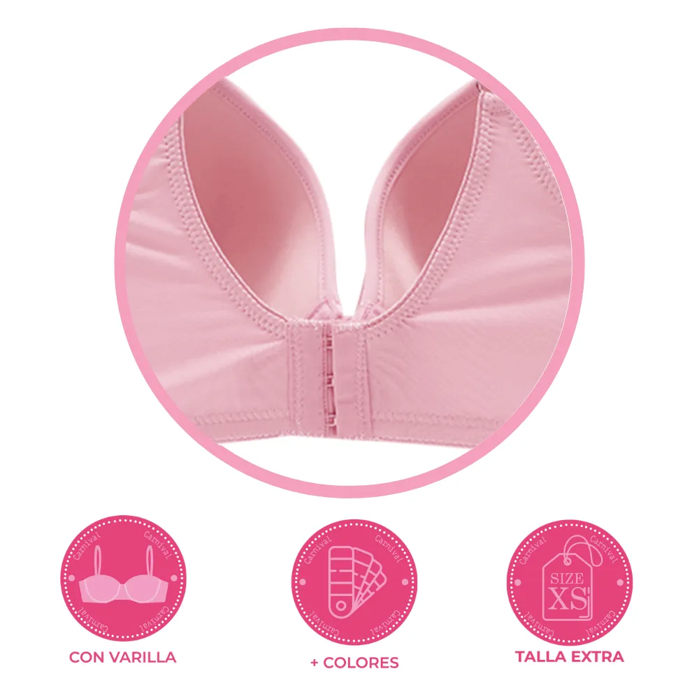 Brasier de talla extra con tirantes acolchonados  malva rose 23359 Carnival