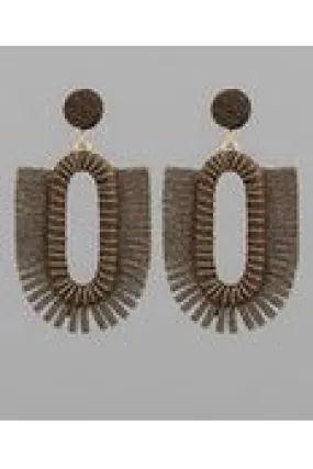 Brown Faux Suede Earrings