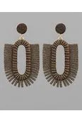 Brown Faux Suede Earrings