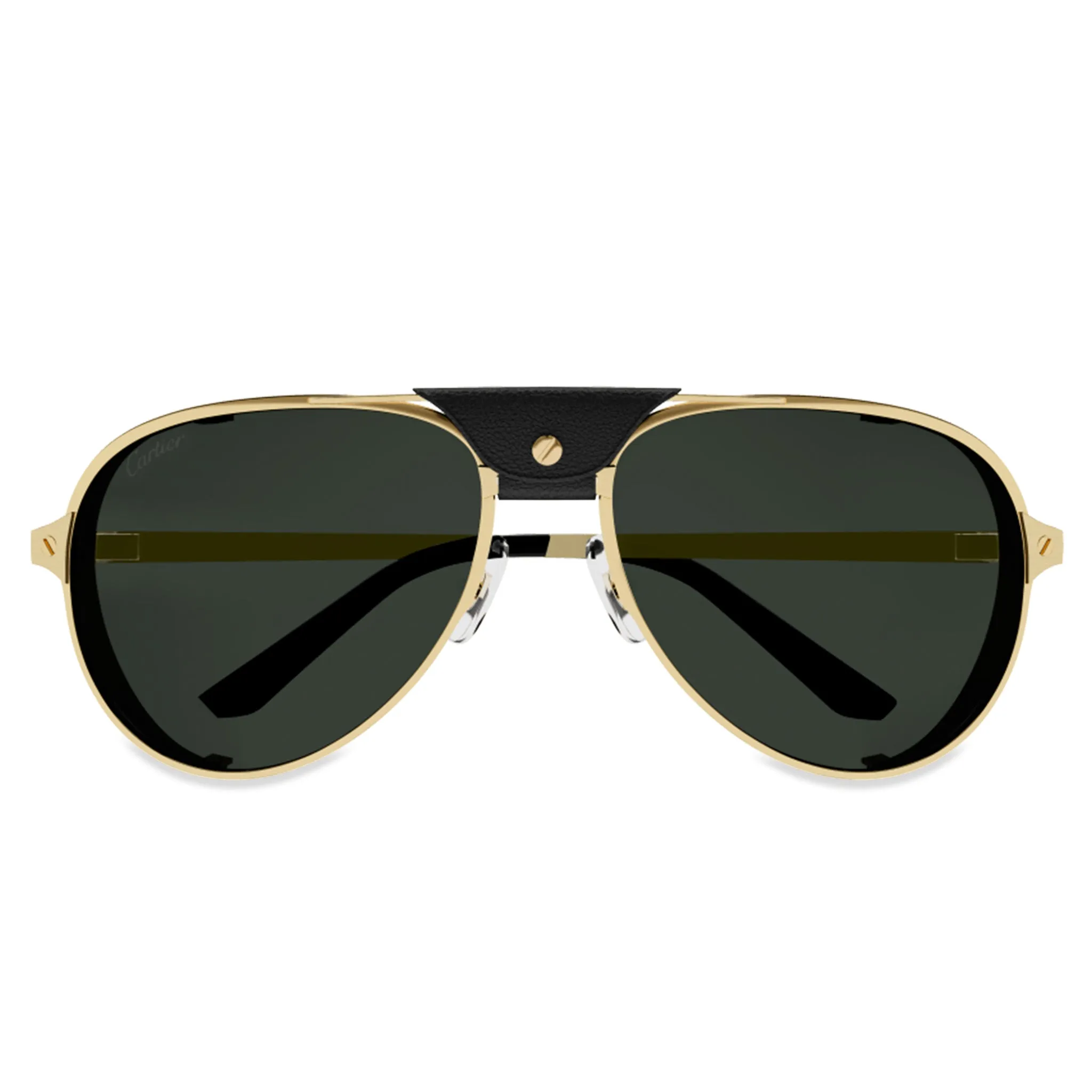 Cartier Santos De Cartier CT0296S-001 Black Gold Sunglasses