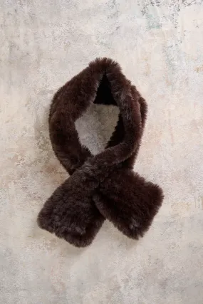 Chocolate Faux Fur Collar