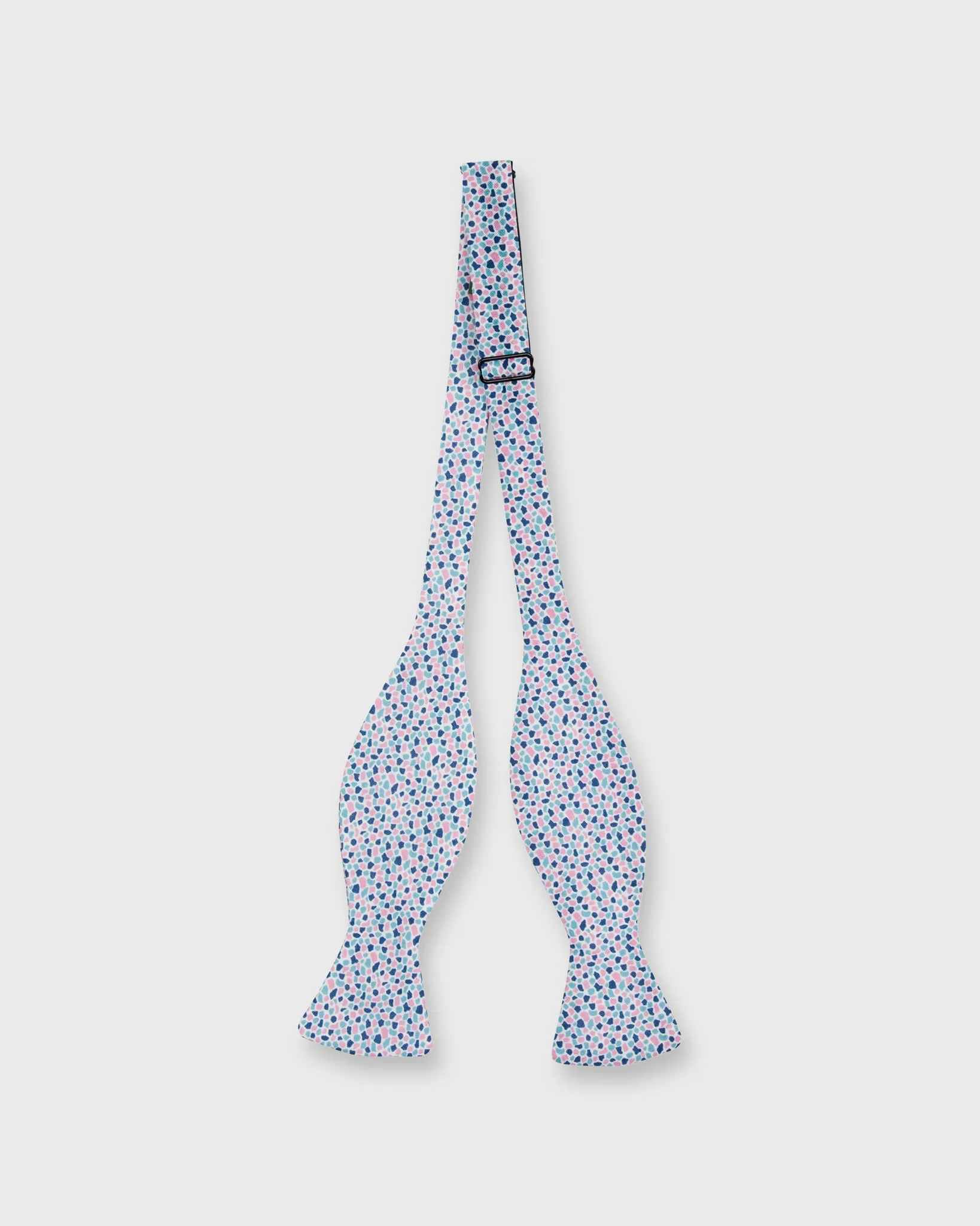 Cotton Bow Tie in Pink/Sky/Navy Speckled Print