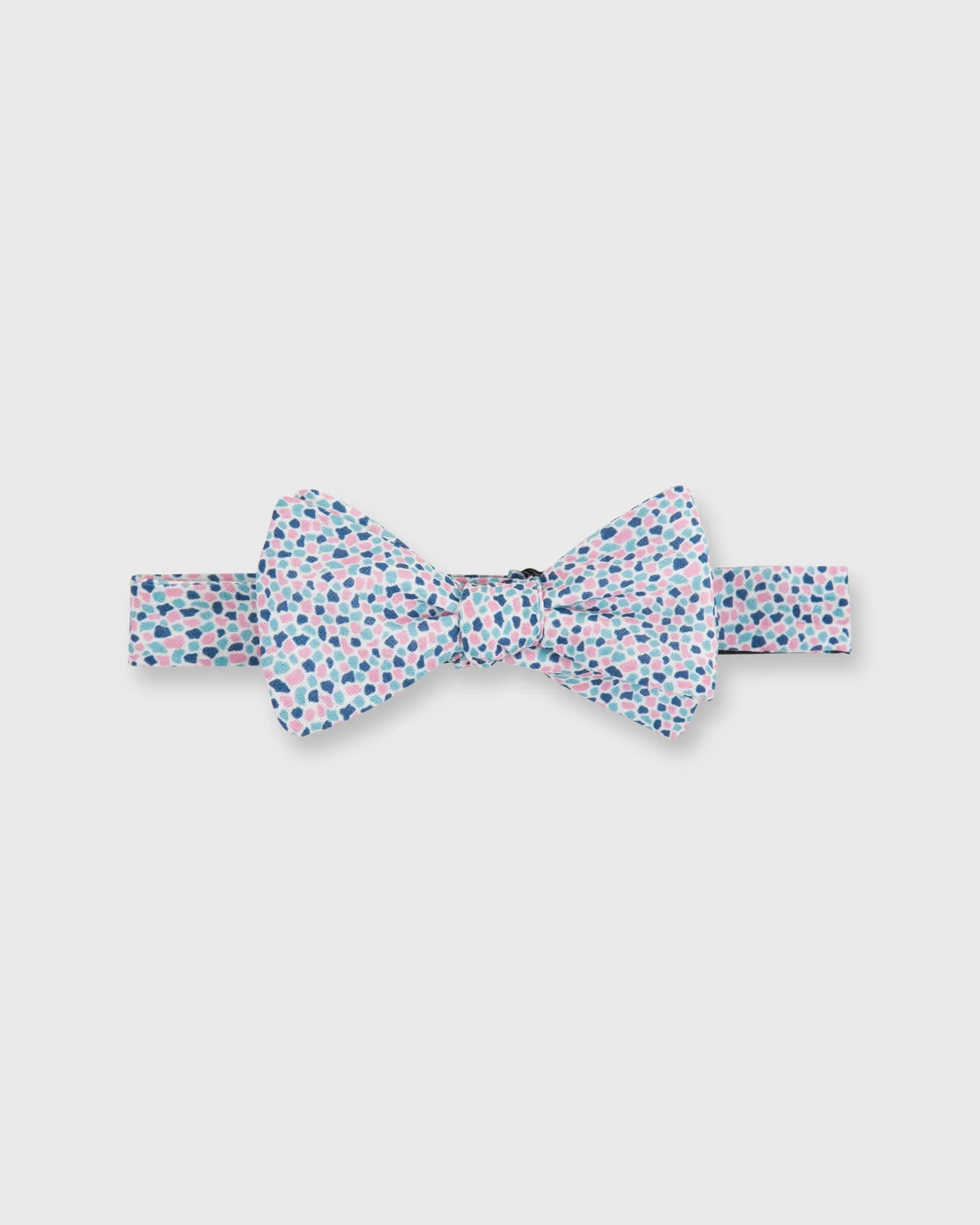 Cotton Bow Tie in Pink/Sky/Navy Speckled Print