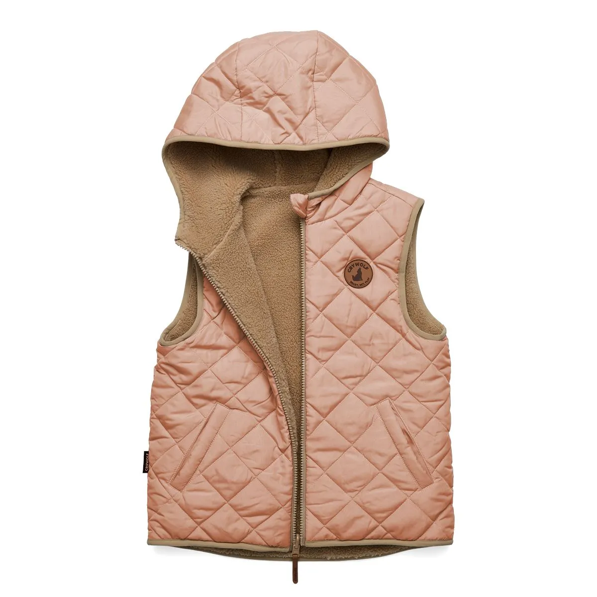 Crywolf Reversible Yeti Vest - Terracotta/Camel