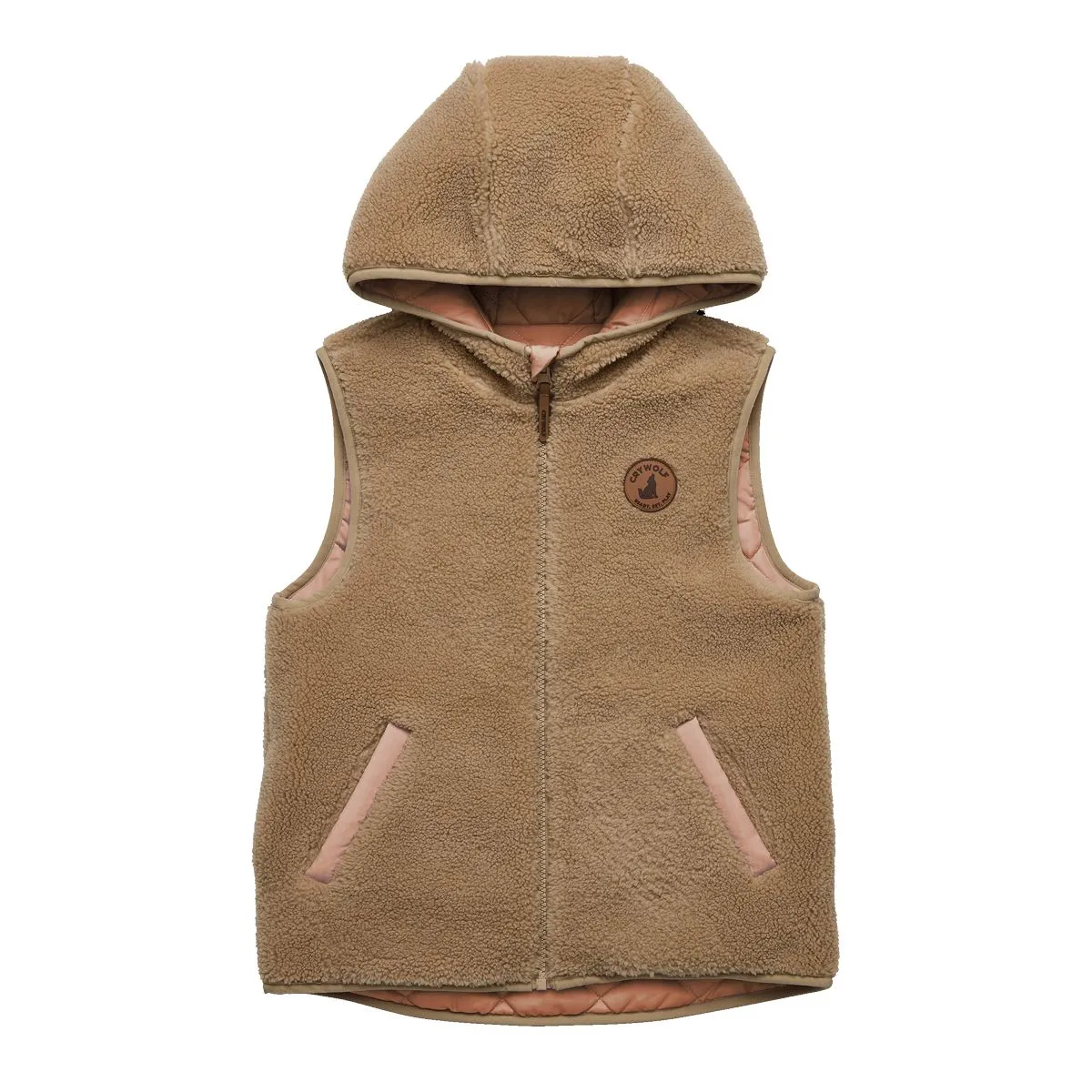 Crywolf Reversible Yeti Vest - Terracotta/Camel