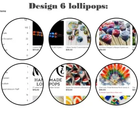 Customize your own 2D ball style edible image lollipop