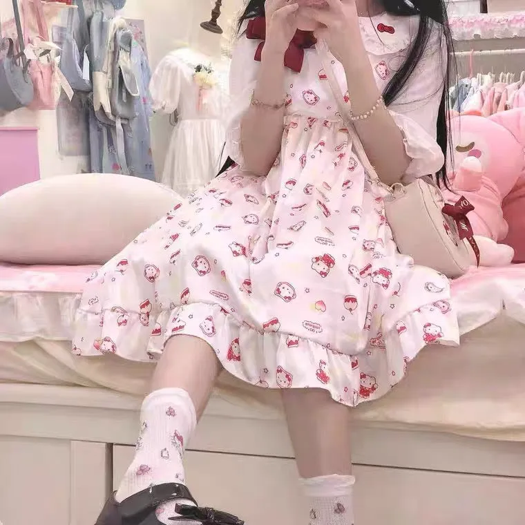 CUTE “HELLO KITTY” SLING DRESS BY70112