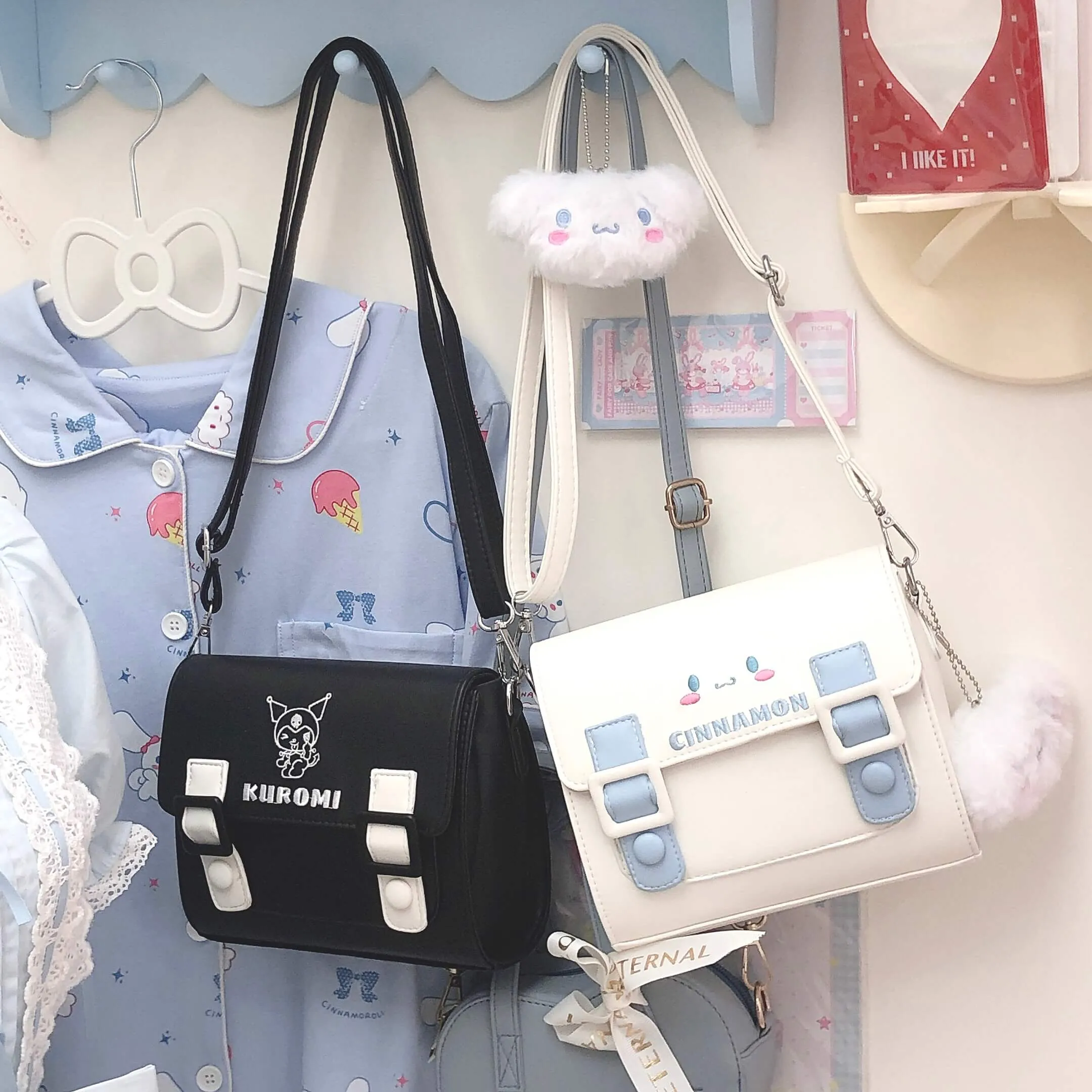 Cute Sanrio soft girl Cambridge shoulder bag by9614