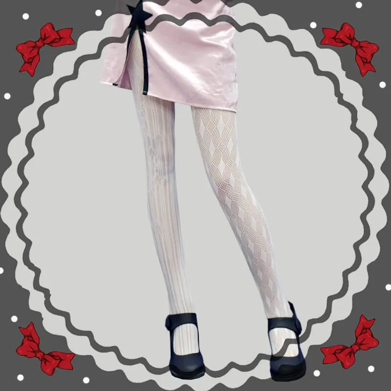 DARK LOLITA STAR HOLLOW PANTYHOSE BOTTOM SOCKS BY90038