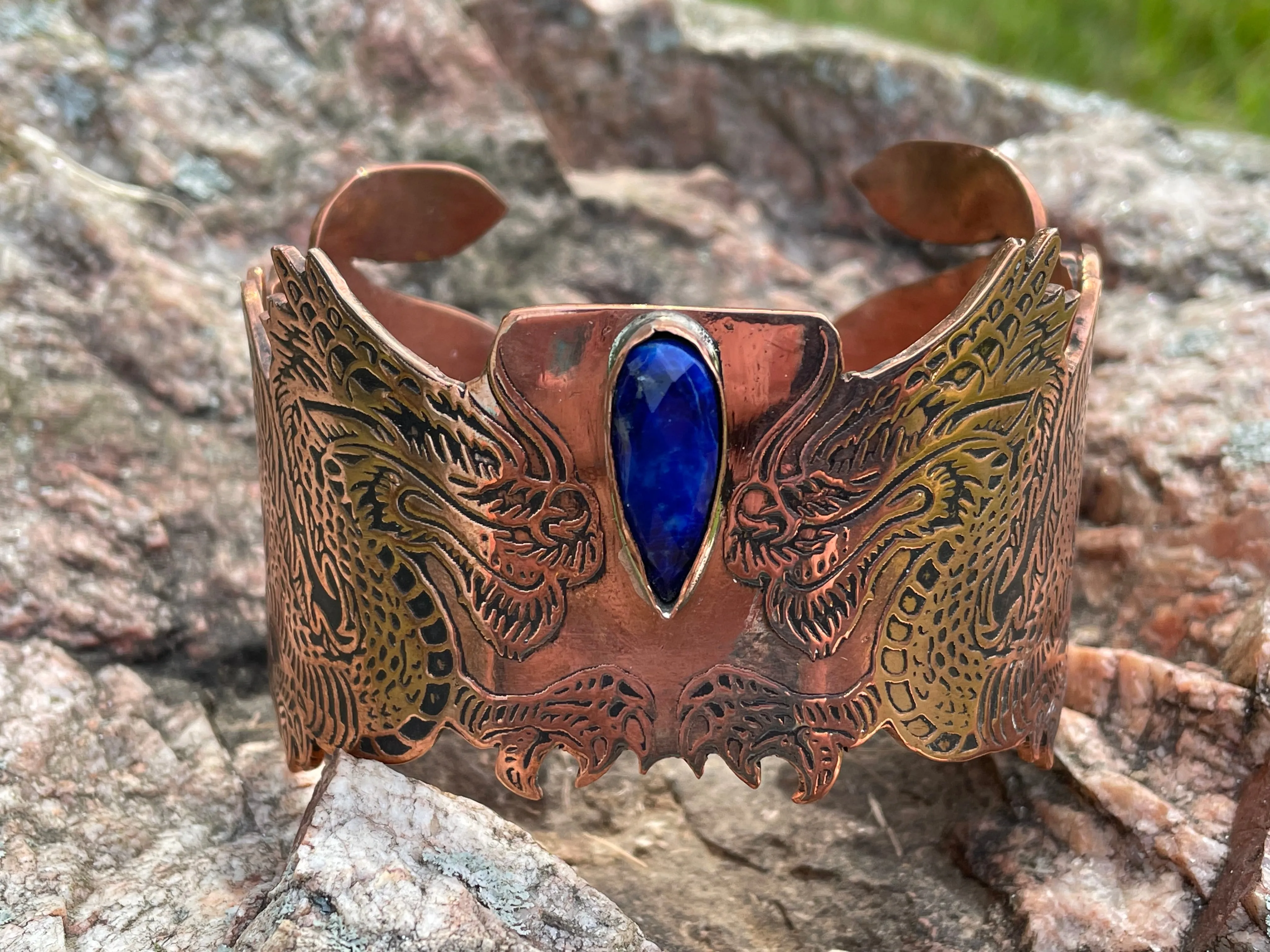 Double Dragon Copper Cuff