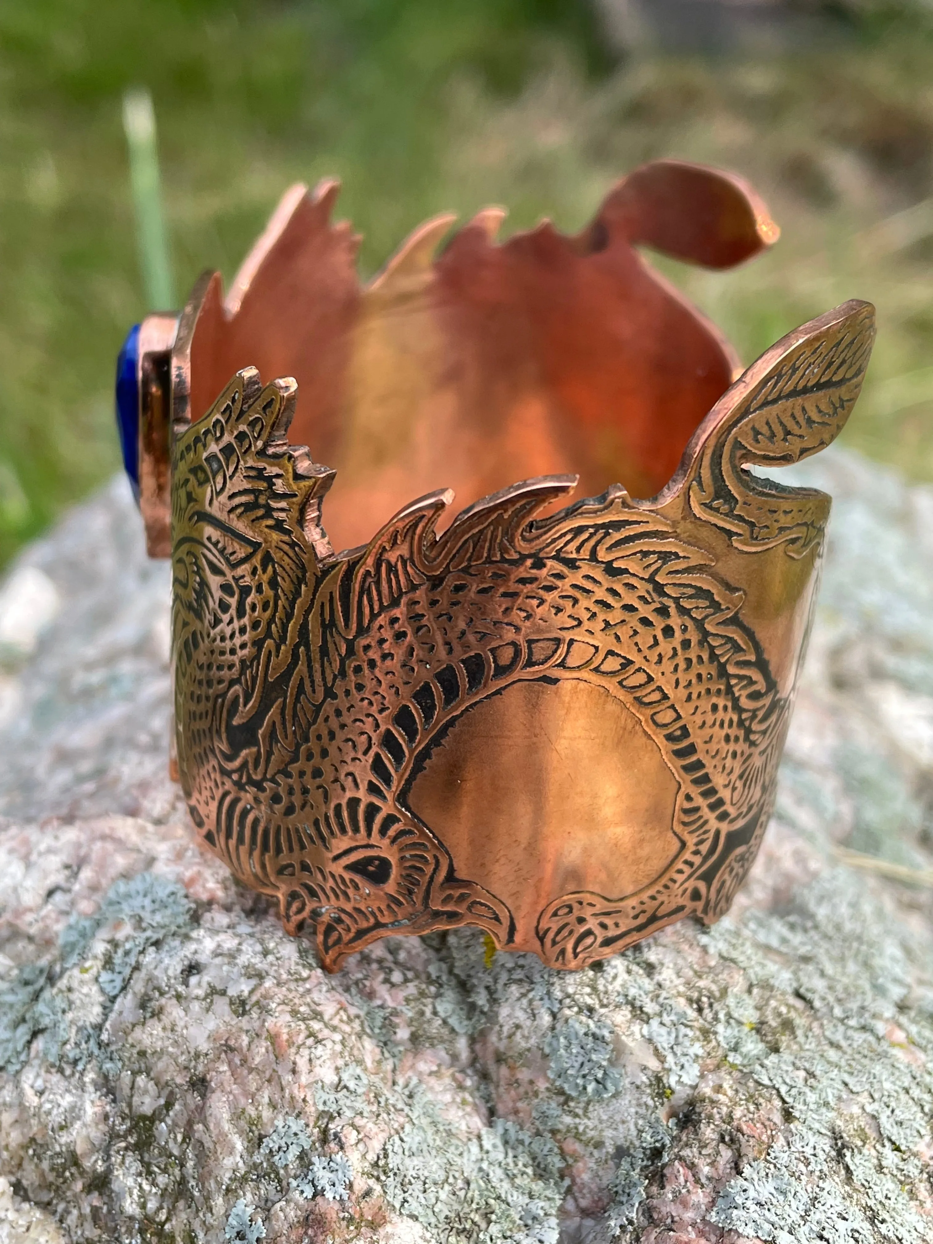 Double Dragon Copper Cuff