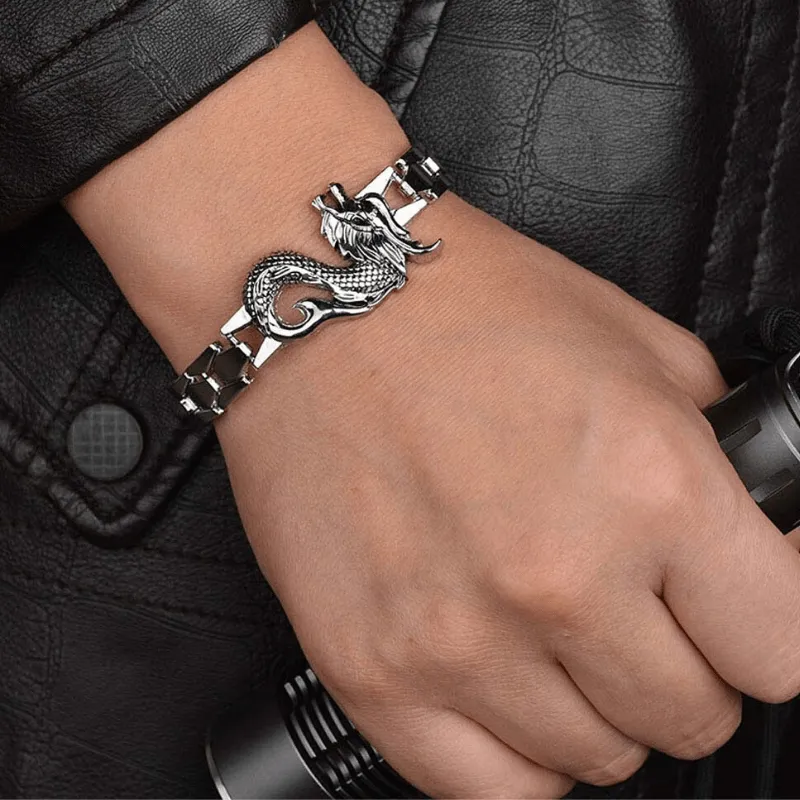 Dragon Force Stainless Steel Man Bracelet