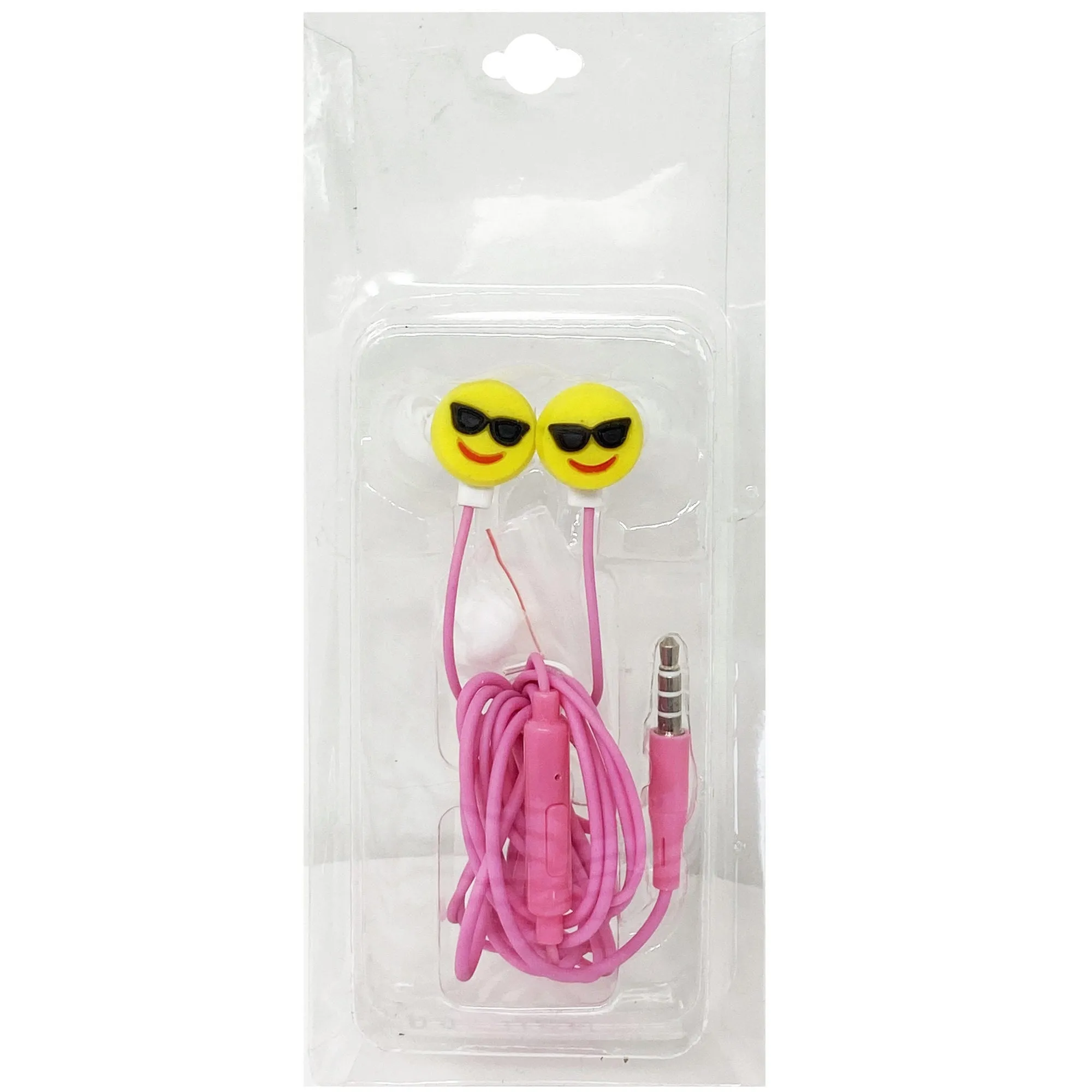 ESSENTIALS Emoji Earbuds Audífonos Rosas