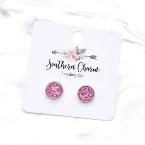 Faux Druzy 8mm Stud Earrings