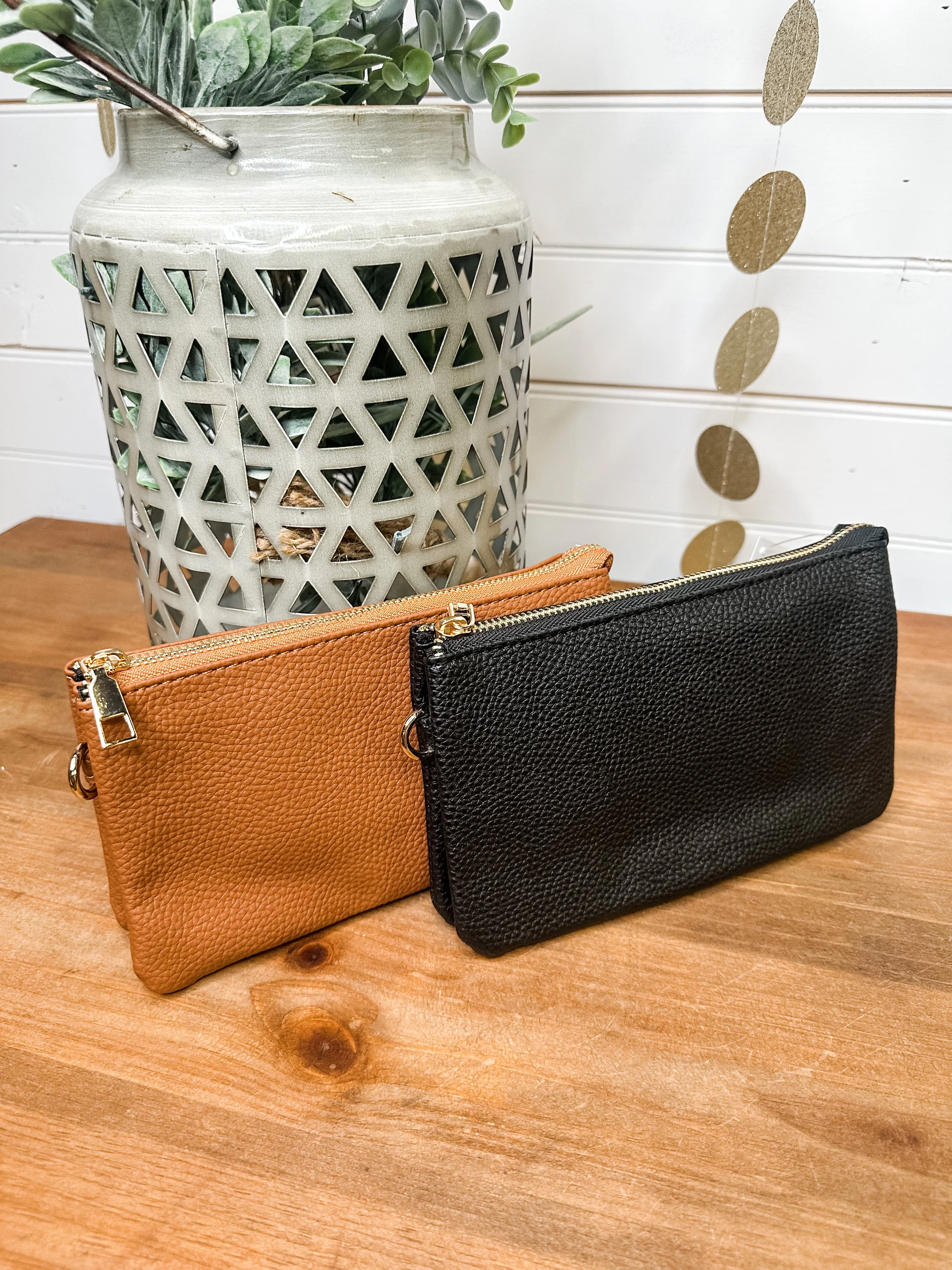 Faux Leather Envelope Crossbody