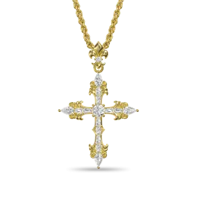 Fleur De Lis Cross Pendant