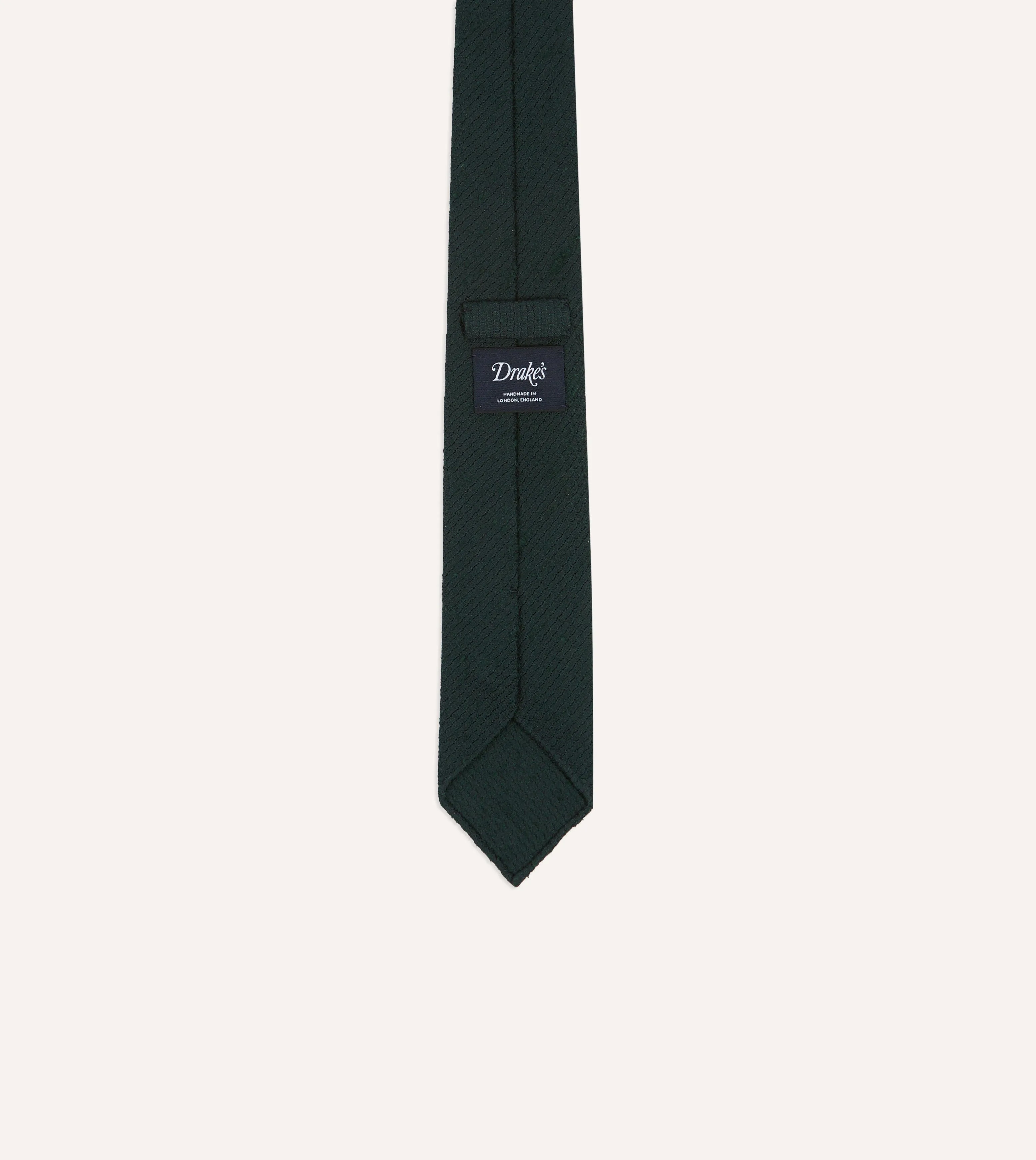 Green Shantung Silk Hand-Rolled Tie