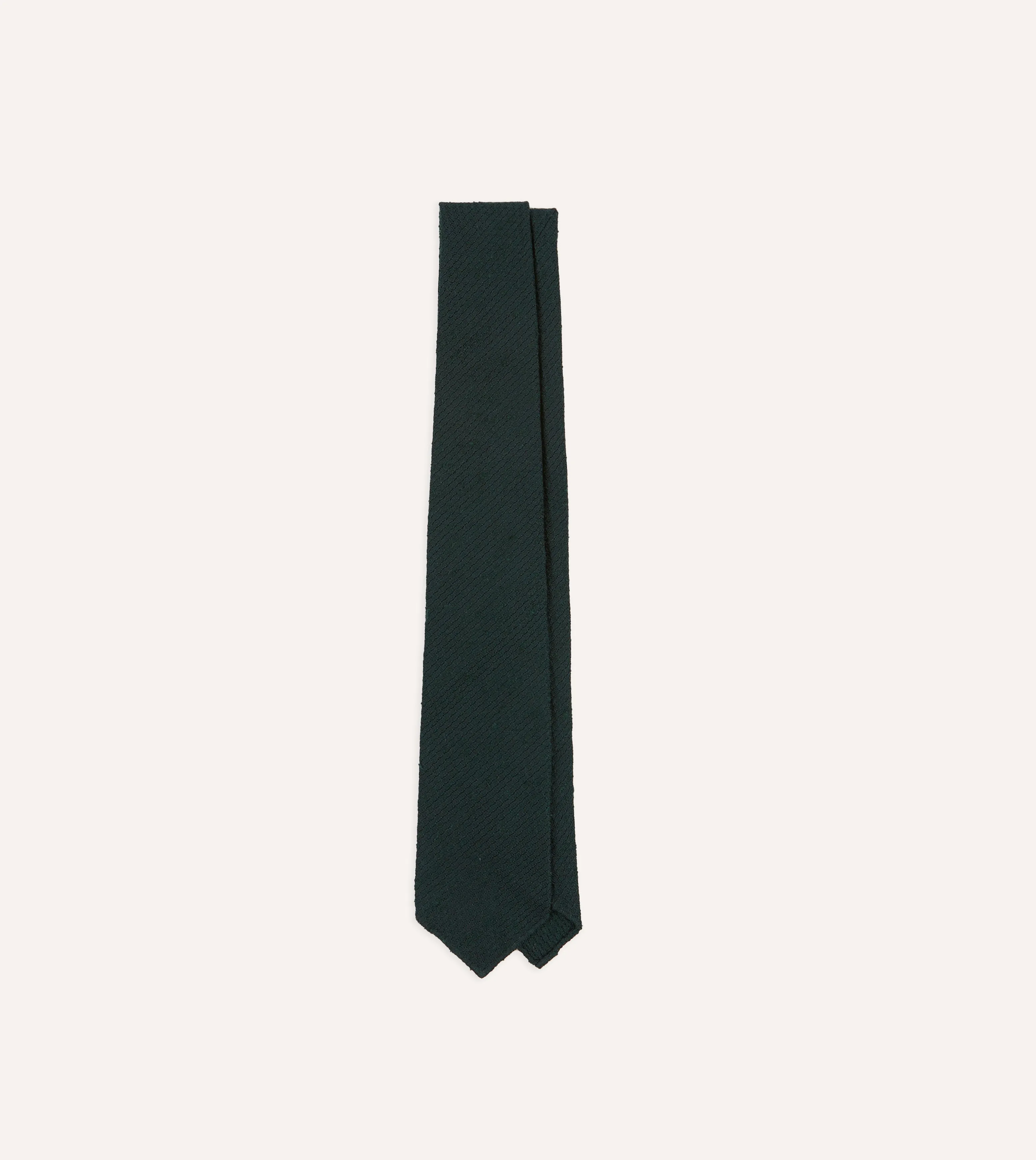 Green Shantung Silk Hand-Rolled Tie