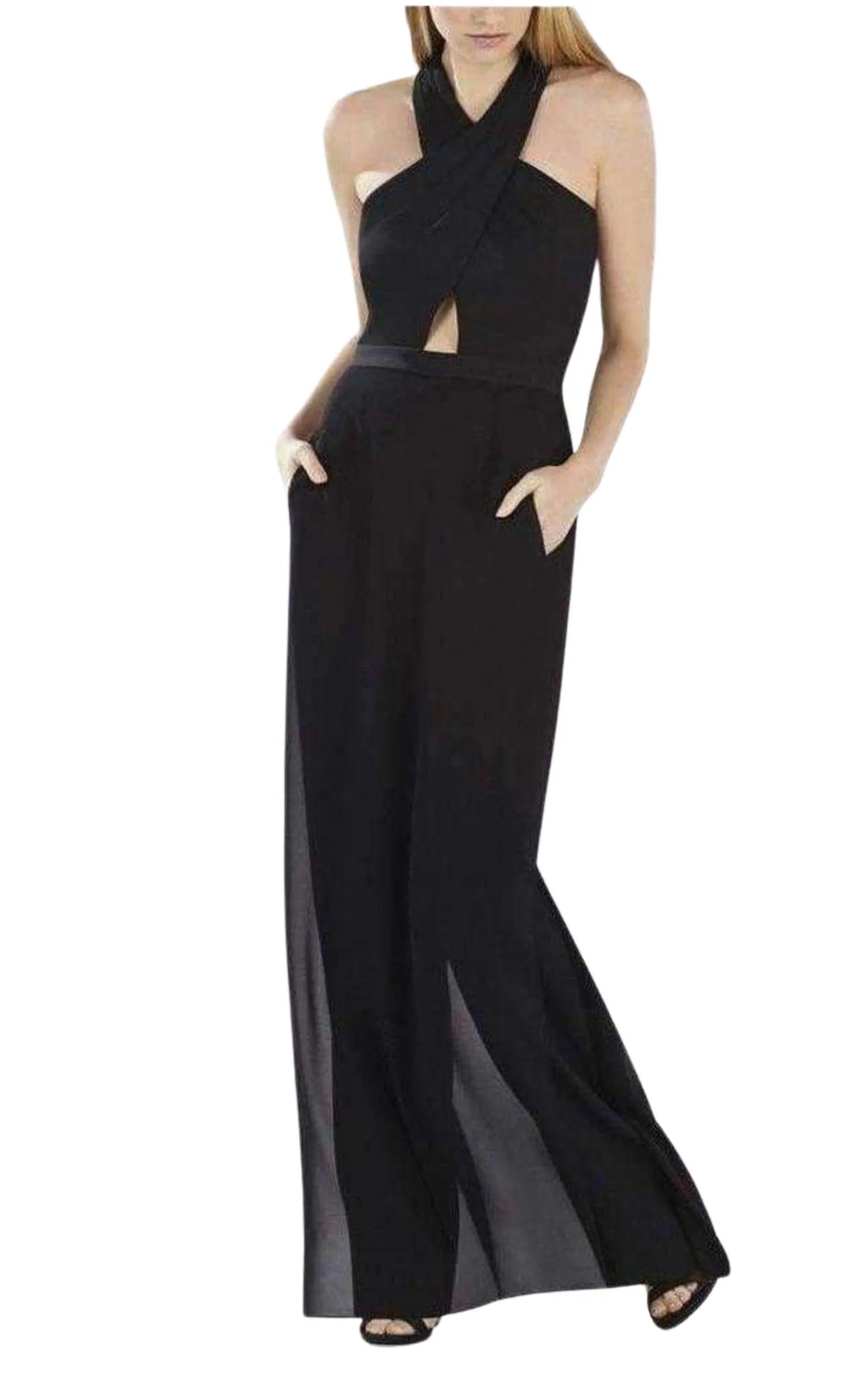 Josselyn Black Halter Top Jumpsuit