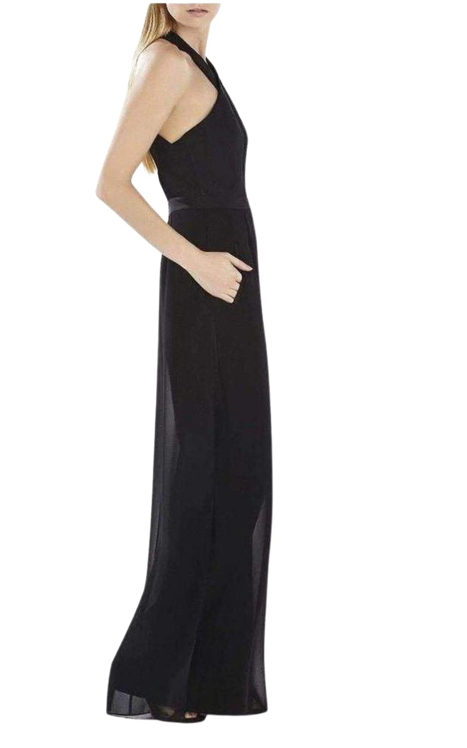 Josselyn Black Halter Top Jumpsuit