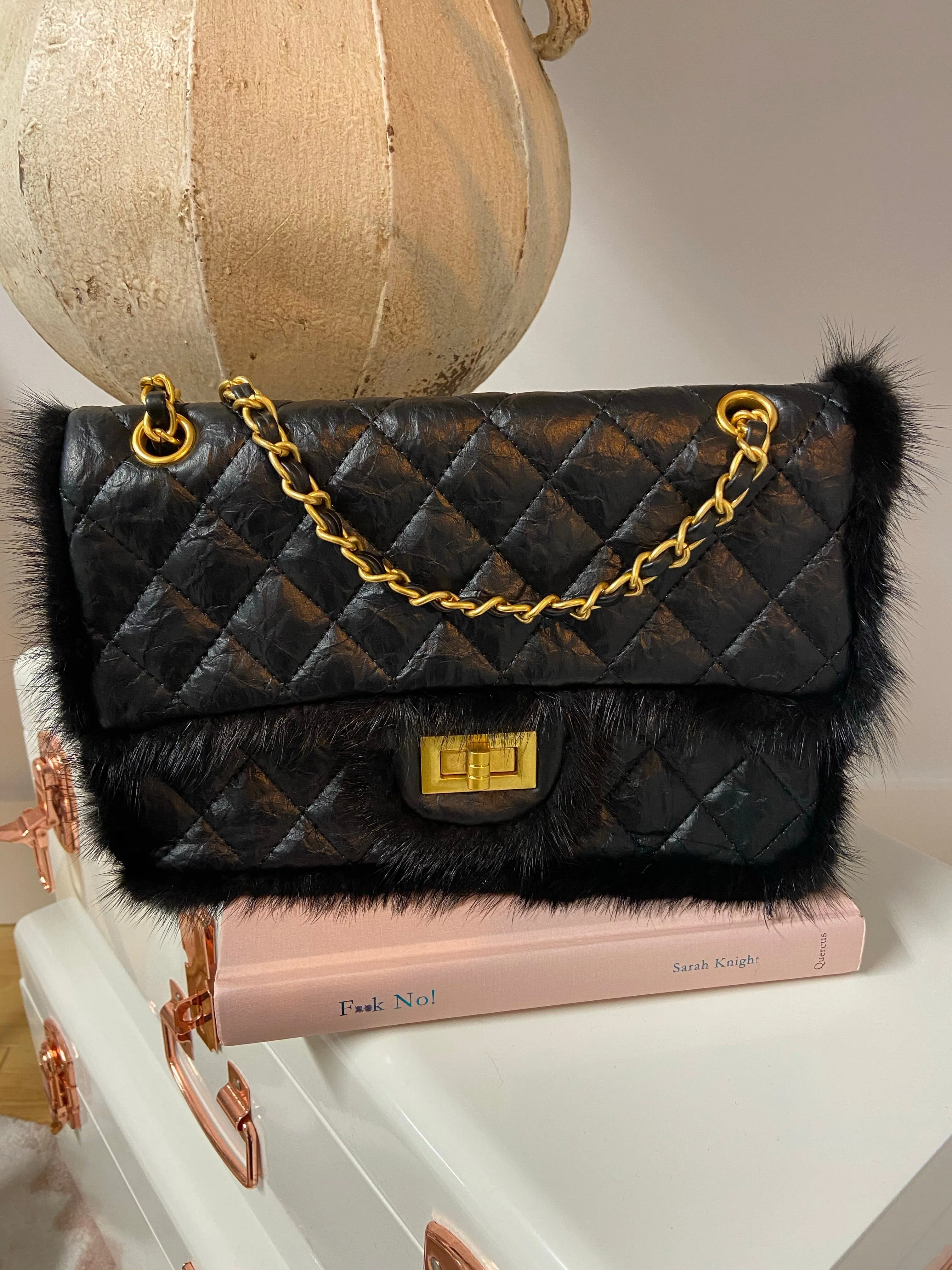 KIM LEATHER QUILTED BAG