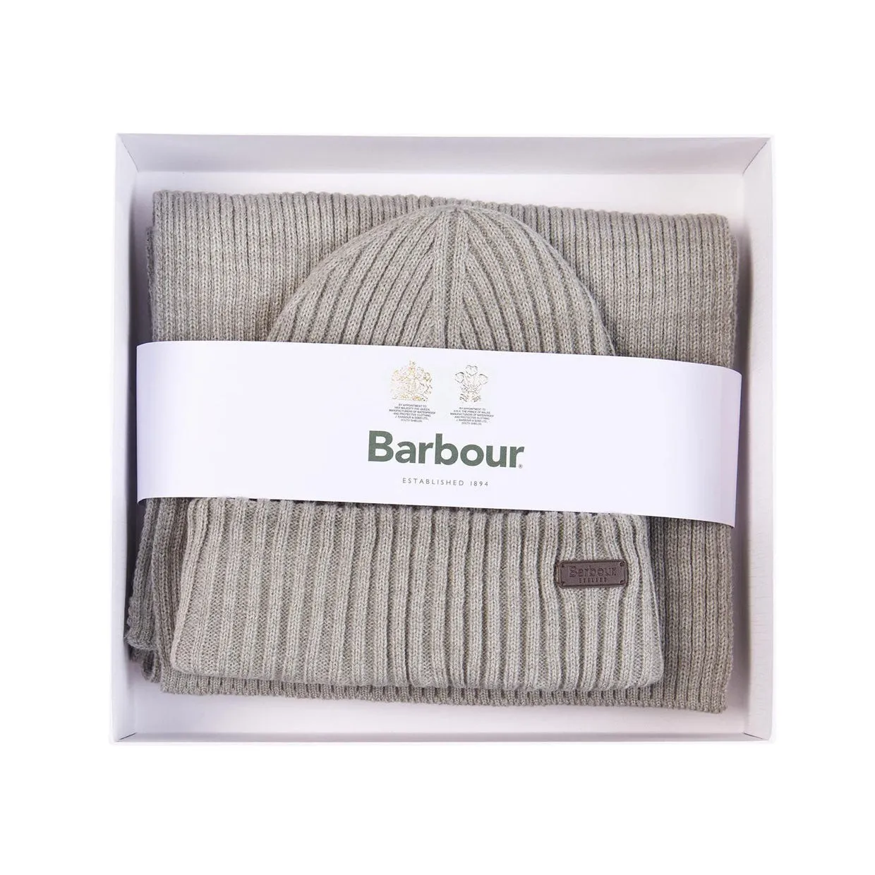 Kit Barbour Cappello   Sciarpa Crimdon Grigio