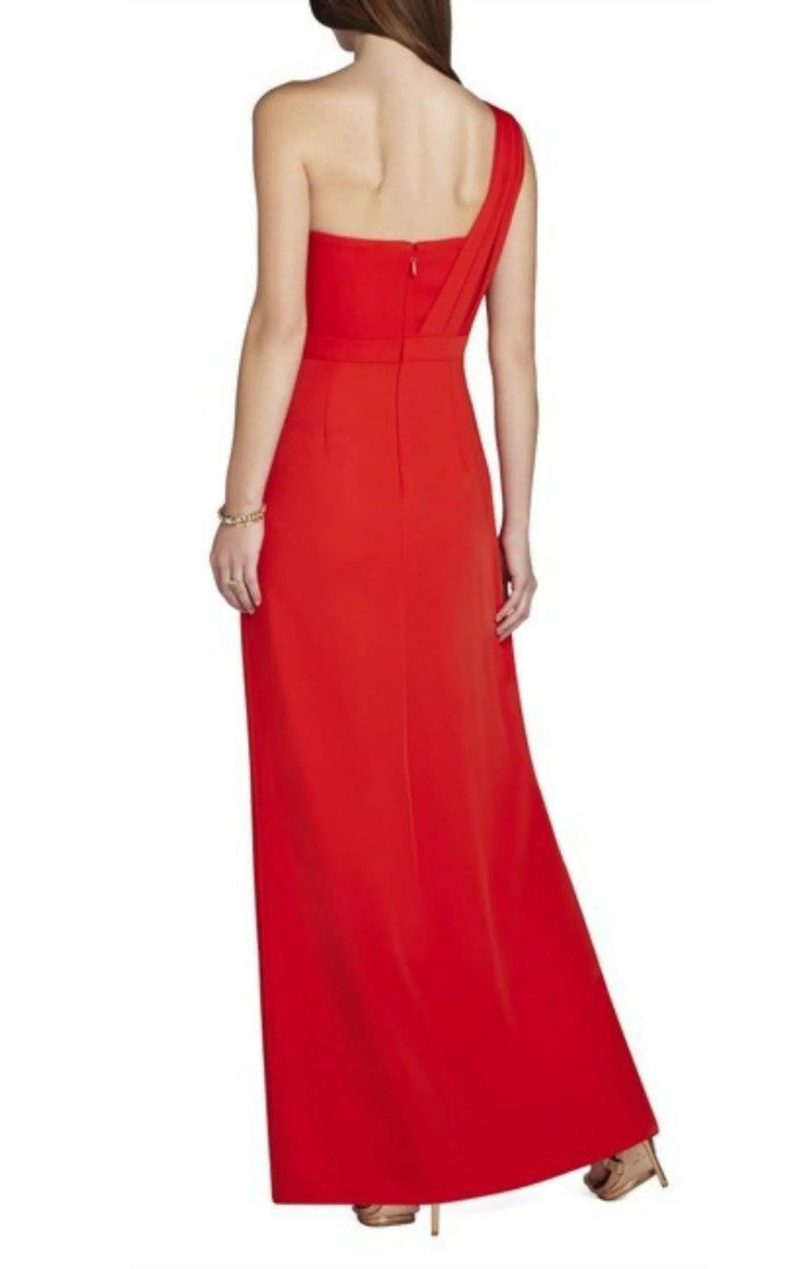 Kristine One-Shoulder Peplum Gown