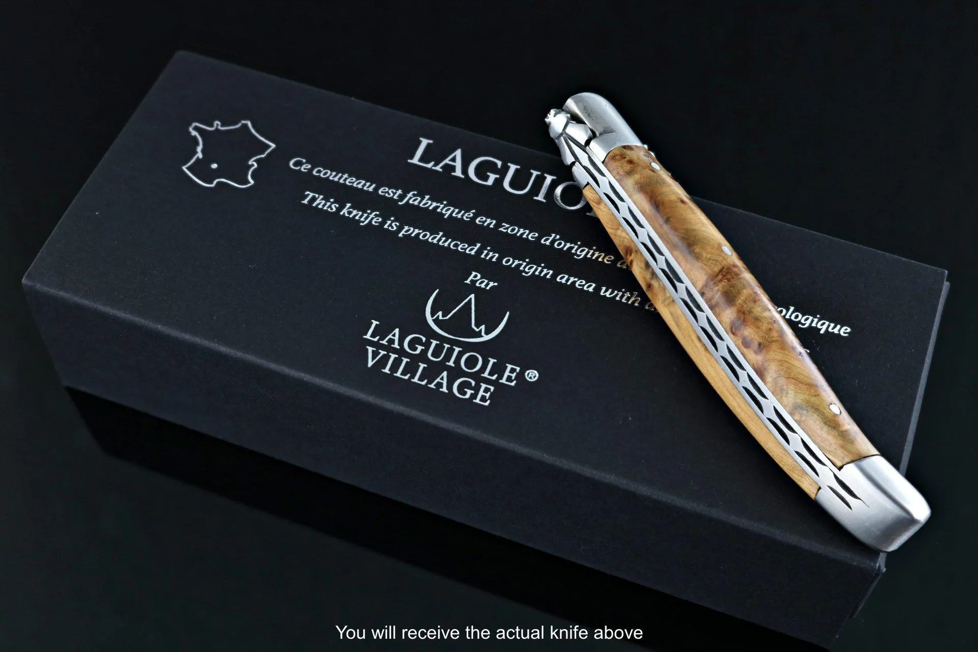 Laguiole Village 10 cm Forged Bee & Spring Juniper Handle #20