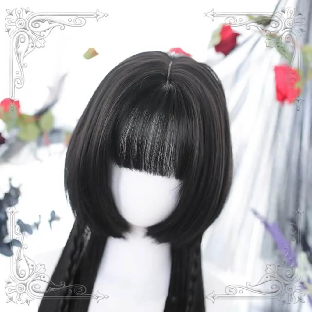 Lolita hime cut long straight wig BY4071